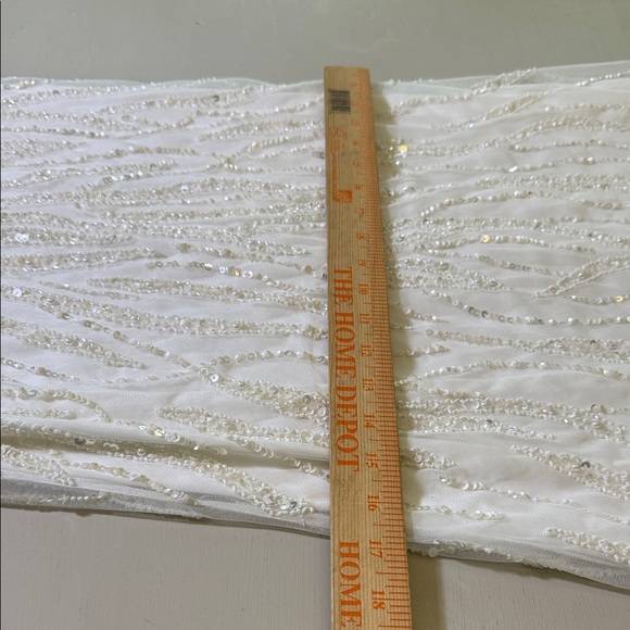 Lulus Glamourous Ever After White Sequin Beaded Backless Maxi Dress Size Small - Picture 11 of 11